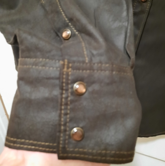 Legacy Falls For Women Large Brown Western Faux Suede Shirt Large - Picture 8 of 14